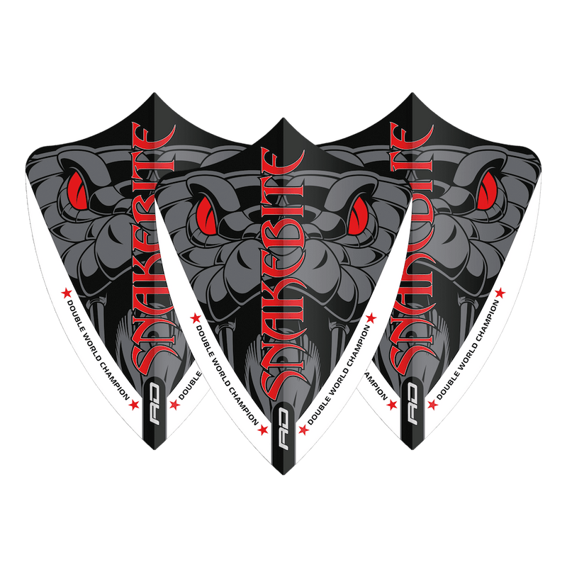 Peter Wright Snakebite Double World Champion Hardcore Freestyle Red Eyes Flights - DreamDarts Dartshop