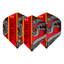 Peter Wright Snakebite Double World Champion Hardcore Standard Black & Red Flights - DreamDarts Dartshop