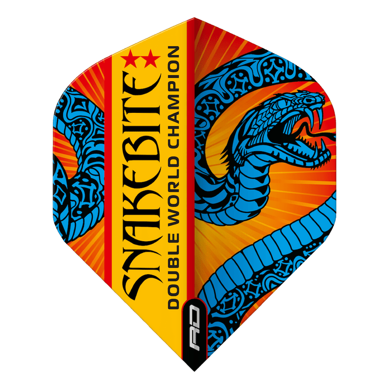 Peter Wright Snakebite Double World Champion Hardcore Standard Blue & Orange Flights - DreamDarts Dartshop