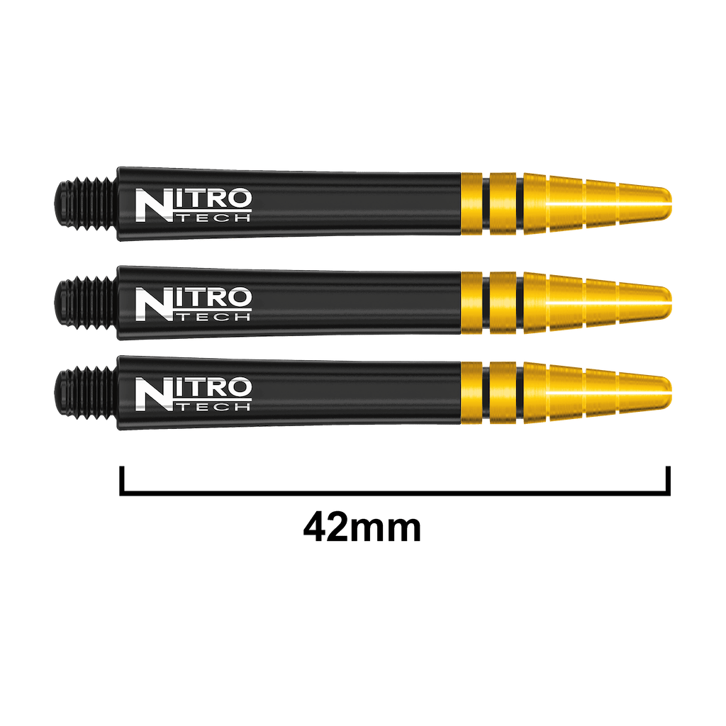 Nitrotech Schäfte Schwarz-Gold - DreamDarts Dartshop