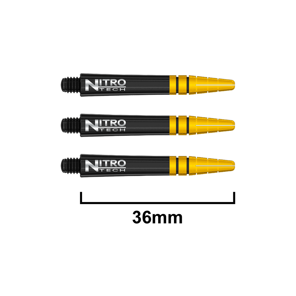 Nitrotech Schäfte Schwarz-Gold - DreamDarts Dartshop