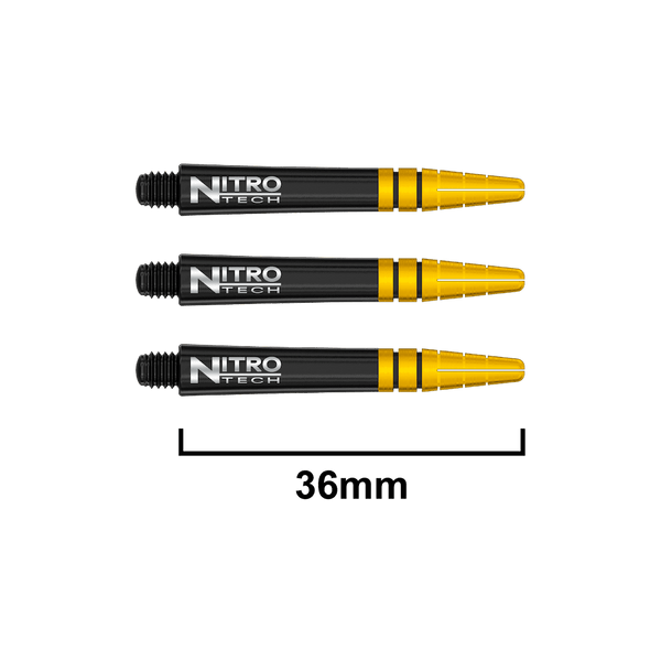 Nitrotech Schäfte Schwarz-Gold - DreamDarts Dartshop