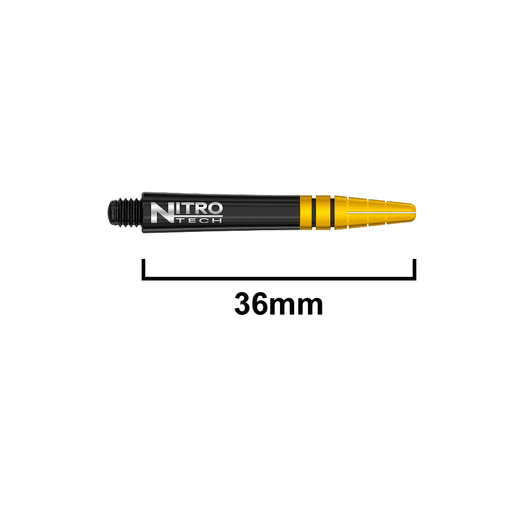 Nitrotech Schäfte Schwarz-Gold - DreamDarts Dartshop