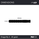 Dragonfly 3 95% Tungsten Steeldarts - DreamDarts Dartshop