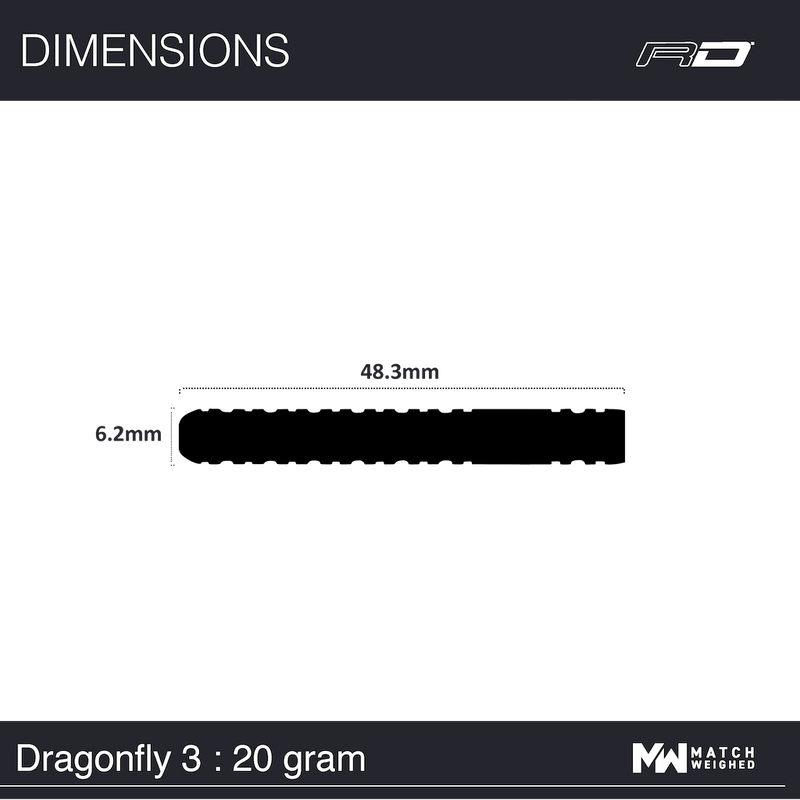 Dragonfly 3 95% Tungsten Steeldarts - DreamDarts Dartshop