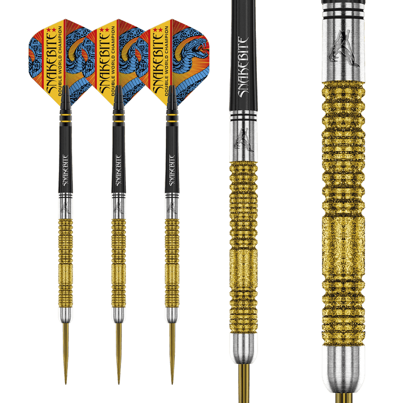 Peter Wright Snakebite Double World Champion SE Gold Plus Steeldarts - DreamDarts Dartshop