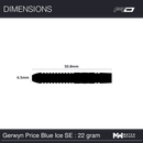 Red Dragon Gerwyn Price Blue Ice SE Steeldarts - DreamDarts Online Dartshop