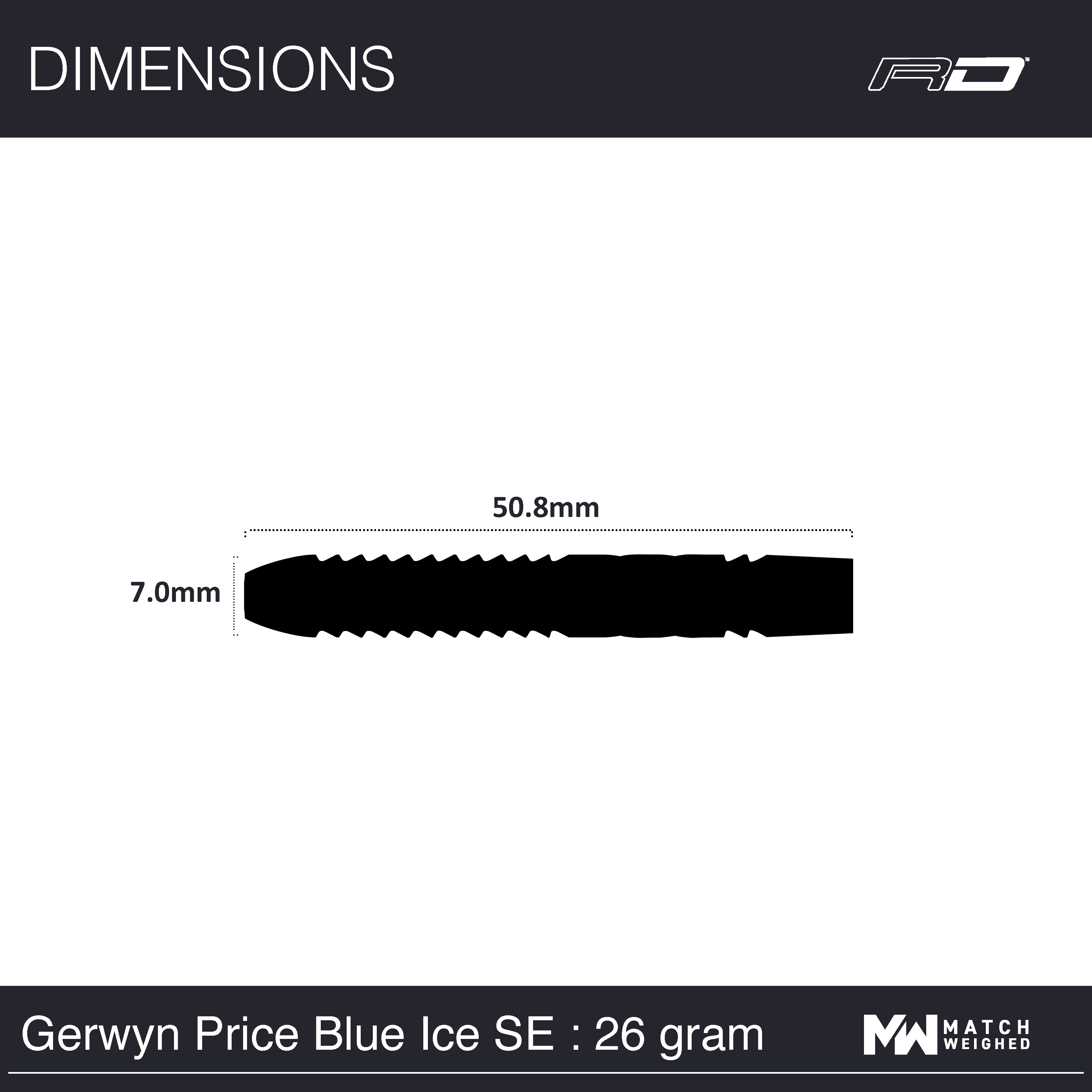 Red Dragon Gerwyn Price Blue Ice SE Steeldarts - DreamDarts Online Dartshop
