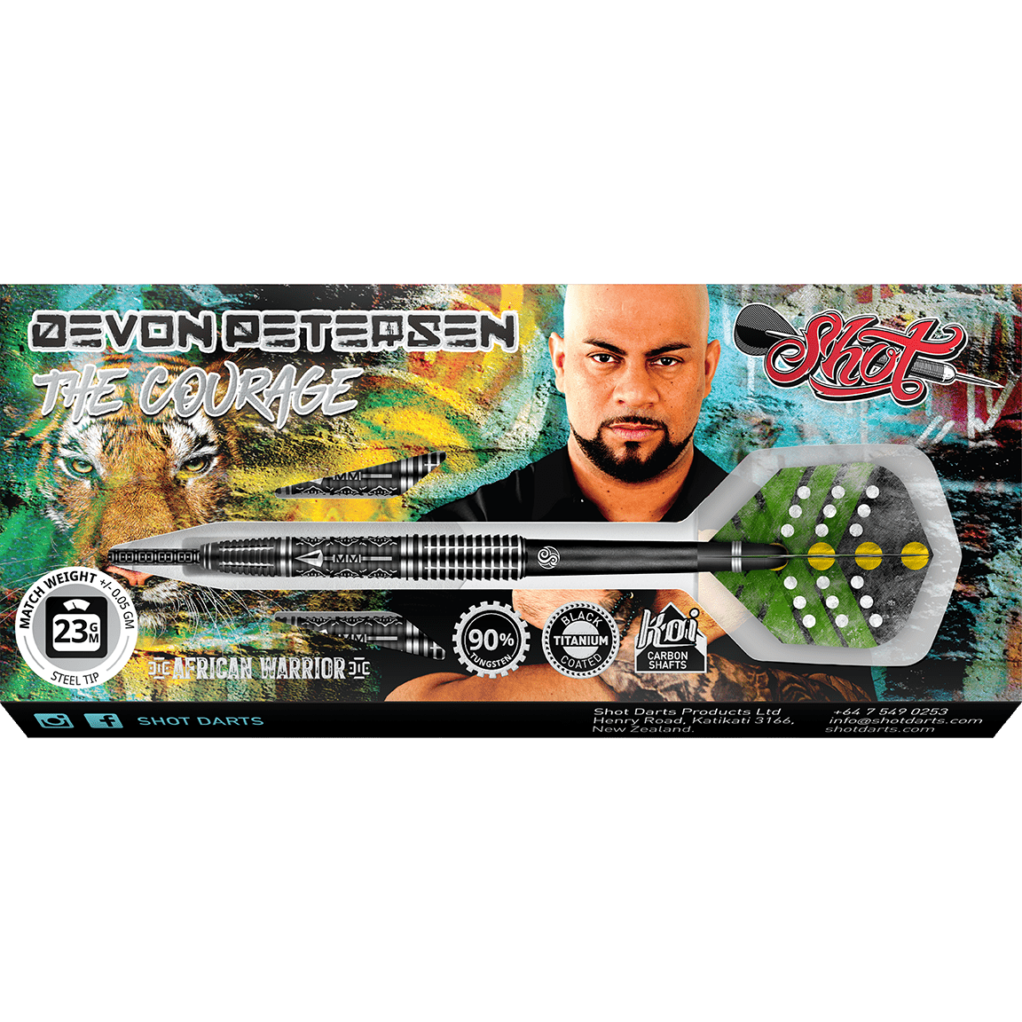 Devon Peterson "The Courage" 90% Steeldarts - DreamDarts Dartshop