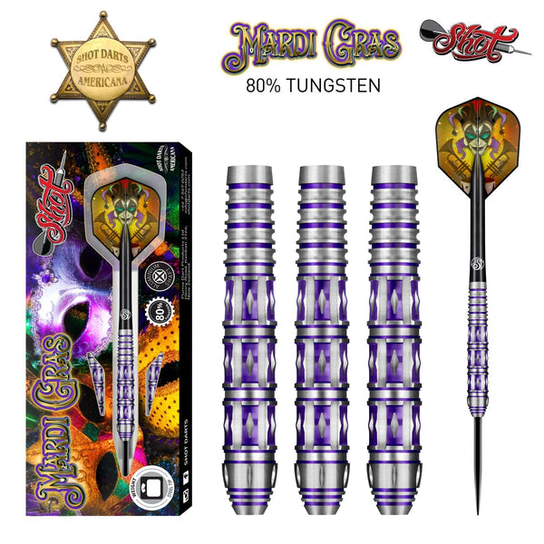 Shot Americana Mardi Gras 80% Steeldart - DreamDarts Dartshop