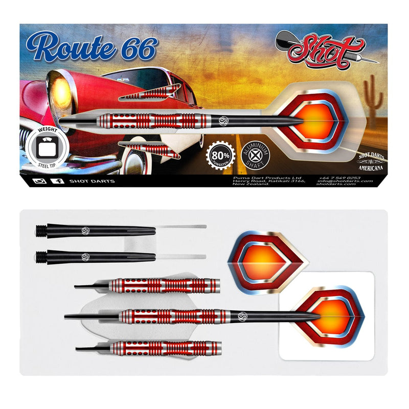 Shot Americana Route 66 80% Steeldart - DreamDarts Dartshop