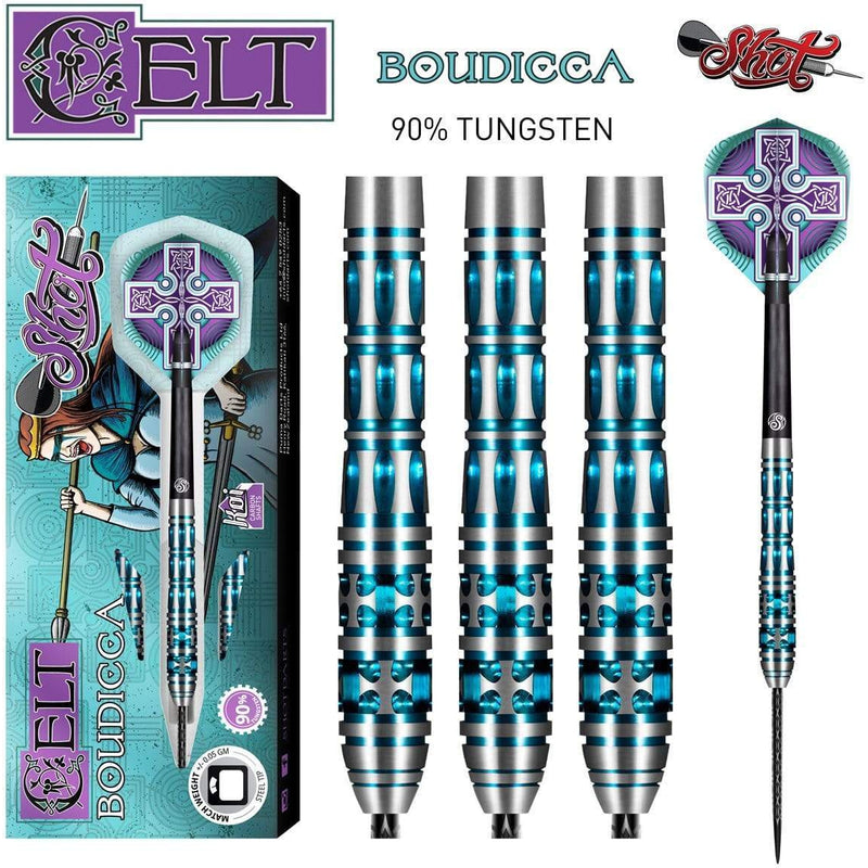 Shot Celt Boudicca 90% Steel Tip Darts - DreamDarts Dartshop