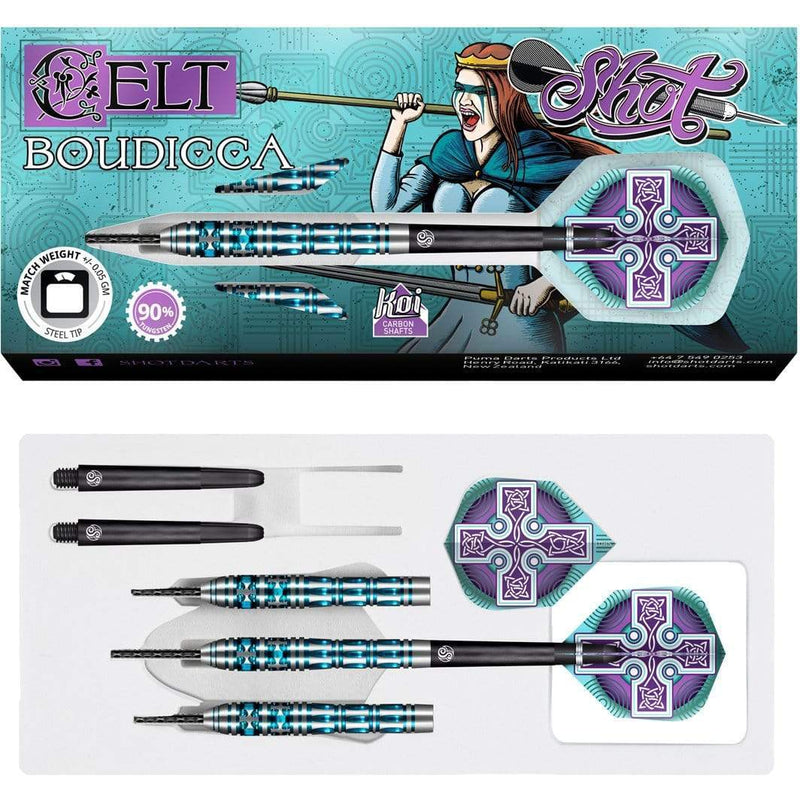 Shot Celt Boudicca 90% Steel Tip Darts - DreamDarts Dartshop