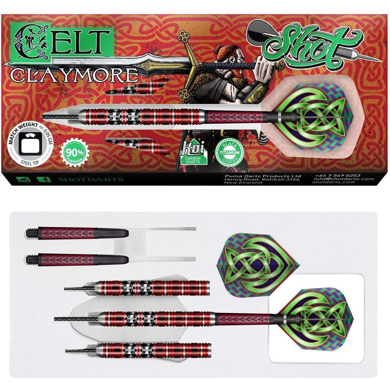 Shot Celt Claymore 90% Steel Tip Darts - DreamDarts Dartshop