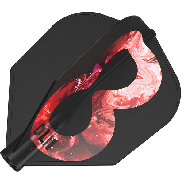 8 Flight No6 Shape Danny Lauby Black Print Flights - DreamDarts Online Dartshop