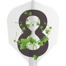 8 Flight No6 Shape Debra Ivey White Print Flights - DreamDarts Online Dartshop