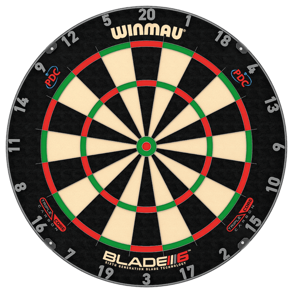 WINMAU Blade 6 Triple Core Carbon Dartboard - PDC Edition - DreamDarts Dartshop