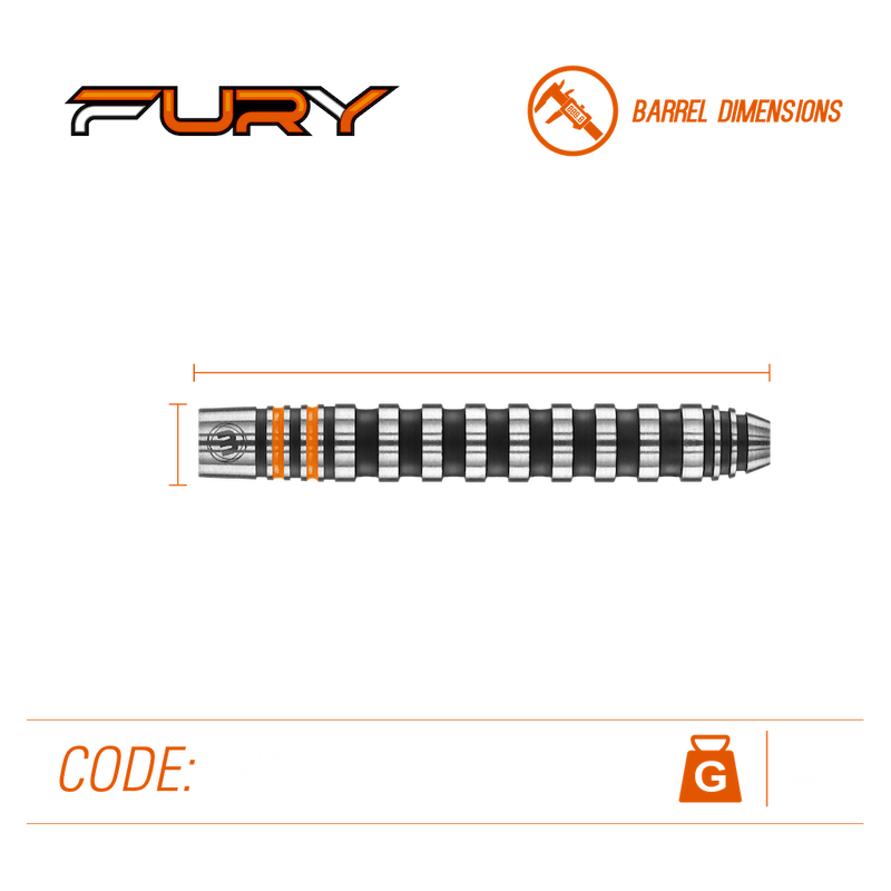 Fury 90% Tungsten Steeldarts - DreamDarts Online Dartshop